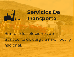 Brindando soluciones de transporte de carga a nivel local y  nacional. Servicios De  Transporte